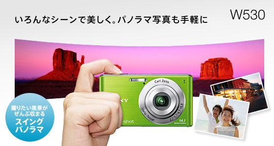 DSC-W530 特長 : カメラまかせでかんたんキレイ | デジタルスチル