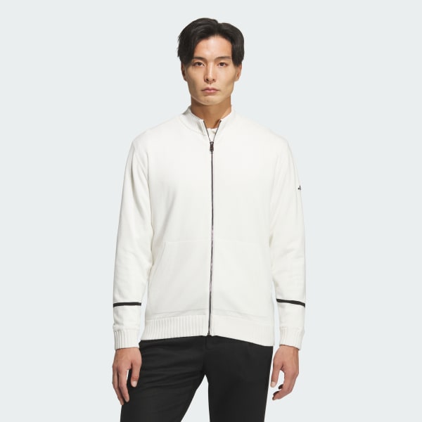 アディダス 【ゴルフ】防風性に優れた裏地付きフルジップ ニット