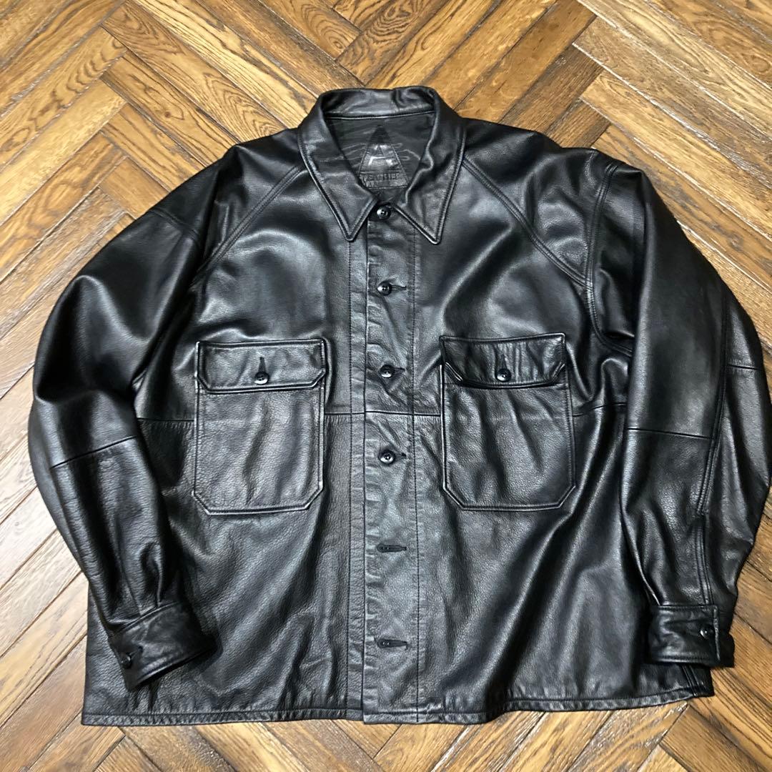 A leather トラッカージャケット - メルカリ